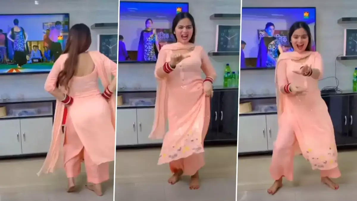 sexy bhabhi video showcased incredible dance moves, swaying her hips and delivering powerful thumkas just like the Haryanvi dancer Sapna Choudhary. The video went viral.