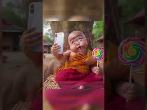 So cute little baby monk 🍼 #bollywood #newsong 🌈#tseries #hdcutebaby #cute🩷 #youtubeshort #trending